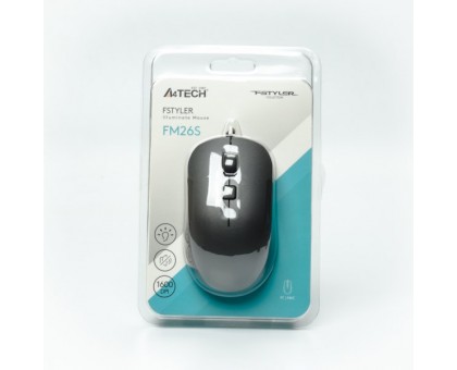 Мышь A4Tech Fstyler FM26S (Smoky Grey), USB, цвет серый