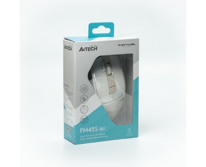 Мышь A4Tech Fstyler FM45S Air (Cream Beige), USB, цвет белый+кремовый