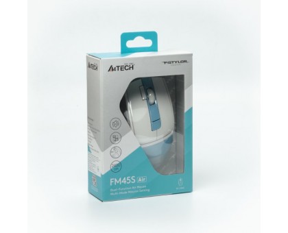 Мышь A4Tech Fstyler FM45S Air (lcy Blue), USB, цвет белый+голубой