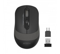 Мышь беспроводная A4Tech Fstyler FG10CS Air (Stone Grey), USB, цвет черный+серый