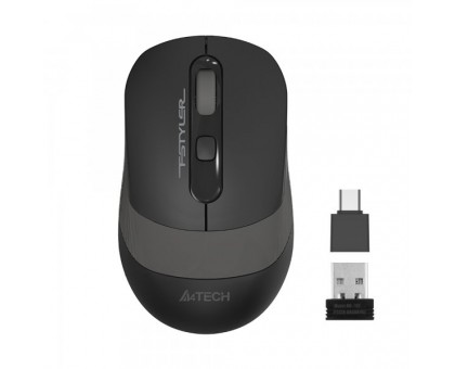 Миша бездротова A4Tech Fstyler FG10CS Air (Stone Grey),  USB, колір чорний+сірий