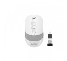 Мышь беспроводная A4Tech Fstyler FG10CS Air (Grayish White), USB, цвет белый+серый