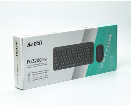 Комплект клавіатура з мишою A4Tech Fstyler FG3200 Air (Grey), бездротовий, сірий