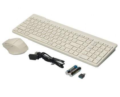 A4Tech Fstyler FG2400 Air (Beige), комплект бездротовий клавіатура з мишою, колір бежевий