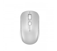 Миша бездротова A4Tech FB26CS Air (Icy White),  безшумна Fstyler, BT+RF (Combo), 2000DPI, USB, вбудований акумулятор, сірий+білий
