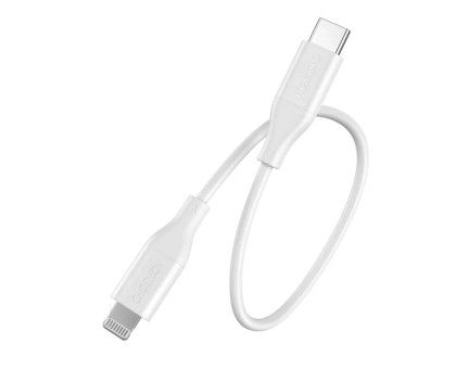 Кабель Choetech IP0040-WH, Power Delivery (PD), C-папа/Lightning, 1м.