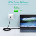 Кабель Choetech XCC-1007-V2-BK, преміум якість USB 3.1 GEN 2, 100w, 4K@60Hz, C-тато/C-тато, 2 м.