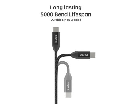 Кабель Choetech XCC-1036-BK, премиум качество USB2.0 A-папа/C-папа, 2м.