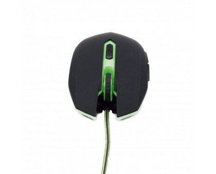 Оптическая игровая мышка Gembird MUSG-001-G, USB интерфейс, зеленый цвет