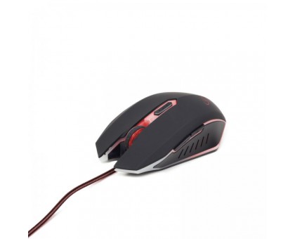 Оптична ігрова мишка Gembird MUSG-001-R, USB інтерфейс, червоний колір
