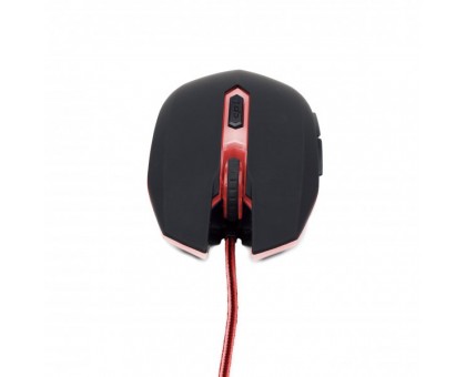 Оптична ігрова мишка Gembird MUSG-001-R, USB інтерфейс, червоний колір