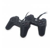 Подвійний ігровий геймпад Gembird JPD-UB2-01, USB інтерфейс, чорний колір