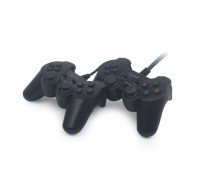 Двойной игровой геймпад Gembird JPD-UDV2-01, USB интерфейс, вибрация, черный цвет