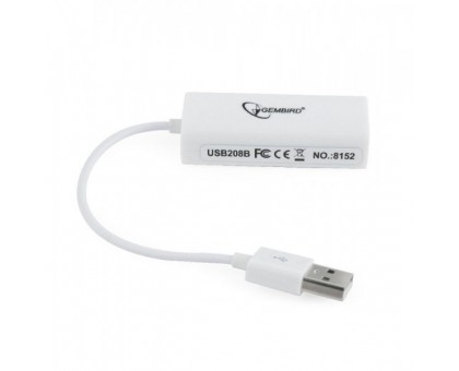 Адаптер Gembird NIC-U2-02, с USB на Fast Ethernet