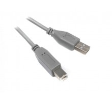 Кабель Maxxter U-AMBM-6G  USB2.0 AM/BM 1.8 м., сірий