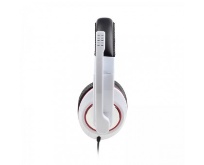 Наушники с микрофоном Gembird MHS-001, стерео, глянцевые белого цвета