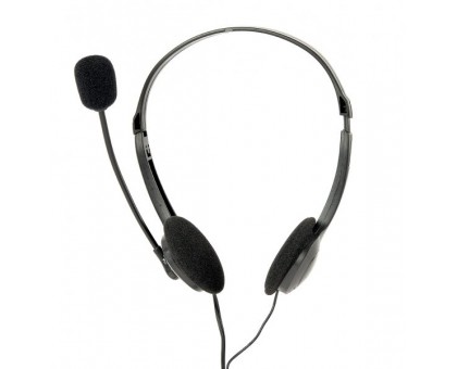 Навушники з мікрофоном Gembird MHS-123, стерео з регулятором гучностi, чорний колір