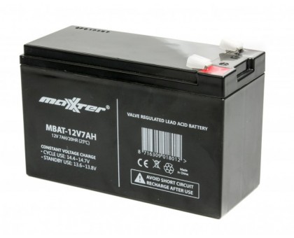 Акумуляторна батарея Maxxter MBAT-12V7AH, 12В 7Ач