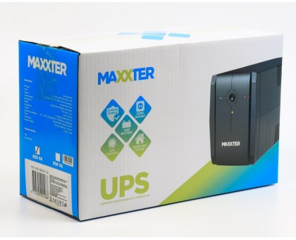 Источник бесперебойного питания Maxxter MX-UPS-B650-02, 650 ВA