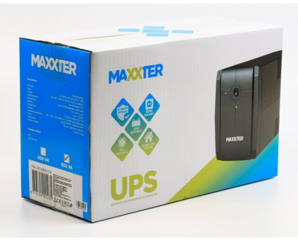 Источник бесперебойного питания Maxxter MX-UPS-B850-02, 850 ВA