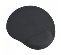 Коврик для мышки Gembird MP-GEL-BK, гелевый, подушка для отдыха руки, черный цвет