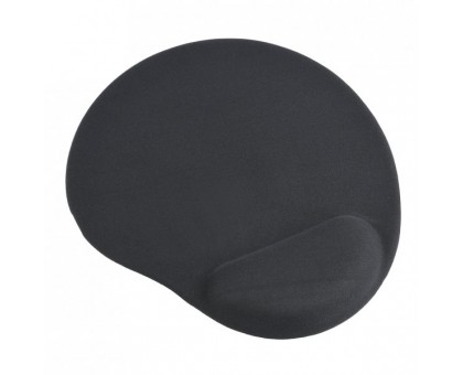 Коврик для мышки Gembird MP-GEL-BK, гелевый, подушка для отдыха руки, черный цвет