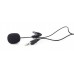 Микрофон с клипсой Gembird MIC-C-01, 3.5 мм аудио разъем, черный