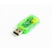 Адаптер Gembird SC-USB-01, USB2.0 to Audio, зеленого кольору, блістер