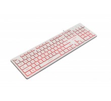 Клавиатура Gembird KB-UML3-01-W-RU, 3-х цветная подсветка клавиш, белый цвет, RU