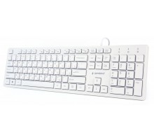 Клавиатура Gembird KB-MCH-03-W-RU, тонкая, "шоколадная" клавиша, белый цвет, USB интерфейс