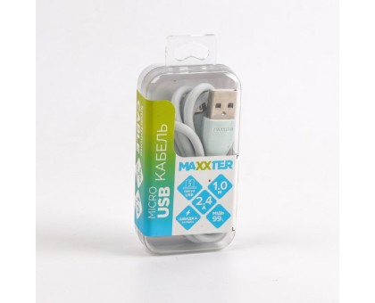Кабель Maxxter UB-M-USB-01MG, USB 2.0 A-папа/Micro B-папа, 1,0м.