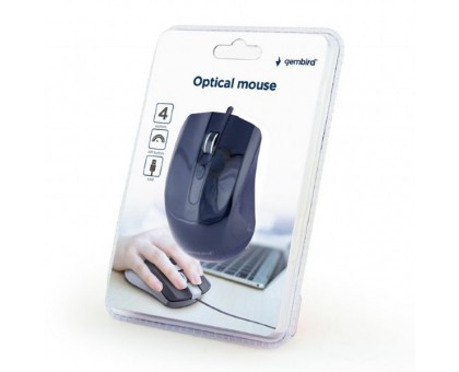 Оптическая мышка Gembird MUS-4B-01, USB интерфейс, черный цвет