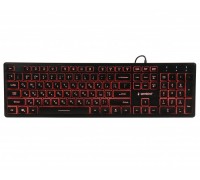 Клавіатура дротова Gembird KB-UML3-01-UA, українська розкладка, 3-х кольорове підсвічування клавіш, чорний колір