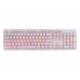 Клавиатура проводная Gembird KB-UML3-01-W-UA, украинская раскладка, 3-х цветная подсветка клавиш, белый цвет