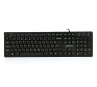 Клавіатура дротова Gembird KB-MCH-03-UA, українська розкладка, мультимедійна, "шоколадні" клавіші, чорний колір