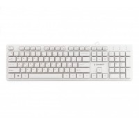 Клавіатура дротова Gembird KB-MCH-03-W-UA, українська розкладка, мультимедійна, "шоколадні" клавіші, білий колір