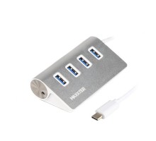 Хаб USB 3.0 Type-С HU3С-4P-01 на 4 порти, метал, сріблястий