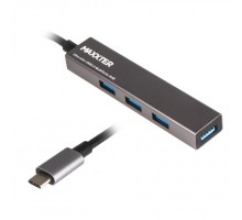 Хаб USB 3.0 Type-C HU3С-4P-02 на 4 порти, метал, темно-сірий