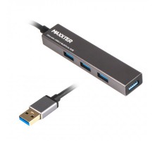 Хаб USB 3.0 Type-A HU3A-4P-02 на 4 порти, метал, темно-сірий