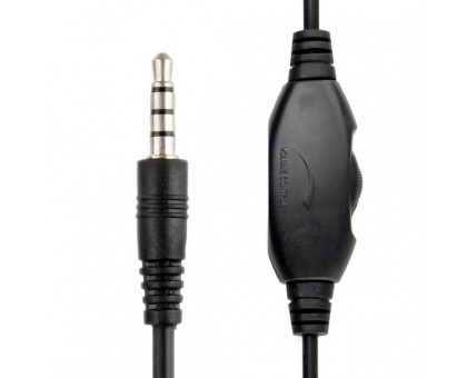 Навушники стерео накладні, з мікрофоном, 3.5 Jack 1x4-pin, чорний з білим
