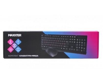Дротовий комплект Maxxter KMS-CM-01-UA (клавіатура + мишка) 