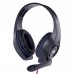 Навушники з мікрофоном GHS-05-B, ігрові, регулятор гучності, чорний з синім