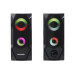 Колонки акустические Maxxter CSP-U002RGB, пластиковый корпус, 6 Вт, USB питание, RGB подсветка, черный цвет