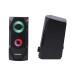Колонки акустические Maxxter CSP-U002RGB, пластиковый корпус, 6 Вт, USB питание, RGB подсветка, черный цвет