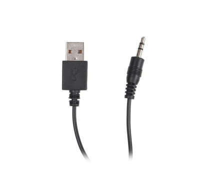 Колонки акустические Maxxter CSP-U002RGB, пластиковый корпус, 6 Вт, USB питание, RGB подсветка, черный цвет