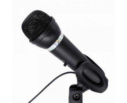 Мікрофон настільний MIC-D-04, з підставкою, 3.5 Jack, чорний колір