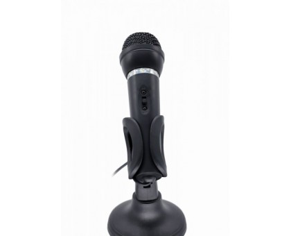 Мікрофон настільний MIC-D-04, з підставкою, 3.5 Jack, чорний колір