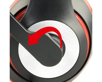 Навушники стерео накладні Gembird MHS-03-BKRD, з мікрофоном, 3.5 Jack 1x4-pin, чорний з червоним