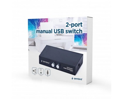 2-портовий перемикач USB DSU-21, ручне управління, 1 вхід на два виходи