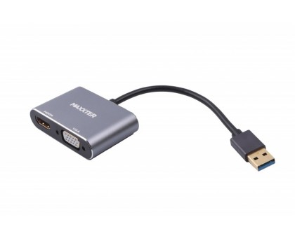 Адаптер-перехідник USB на HDMI/VGA Maxxter V-AM-HDMI-VGA